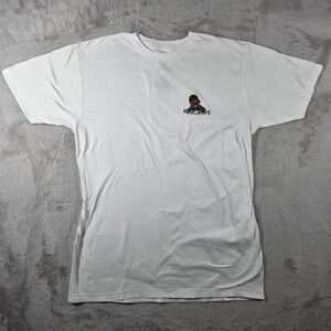 Poetic Justice Shirt Mens Medium White Tupac Shakur Embroidered 90s Hip Hop Tee